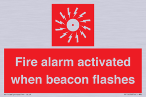 Fire alarm activated when beacon flashes